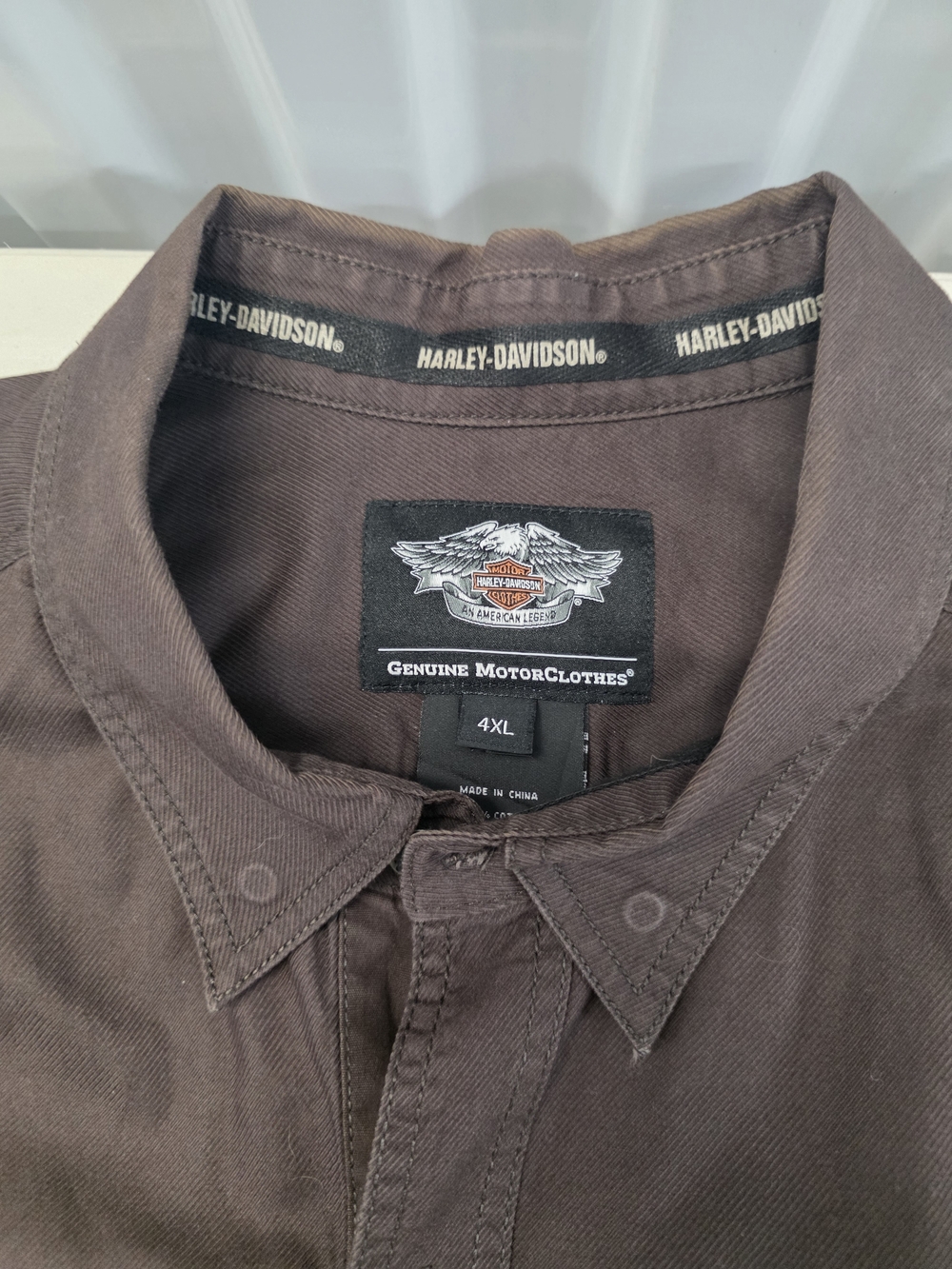 Harley Davidson Denim Button Down Shirt Men's Size 4XL - Picture 4 of 7